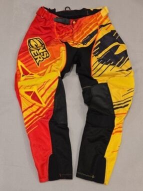 Answer Racing Alpha Air Men's MX Off-Road Pant Size 36 Yellow/Red/Orange